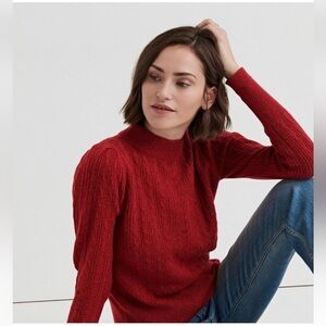 Lucky Brand Dorset Pointelle Mockneck Sweater